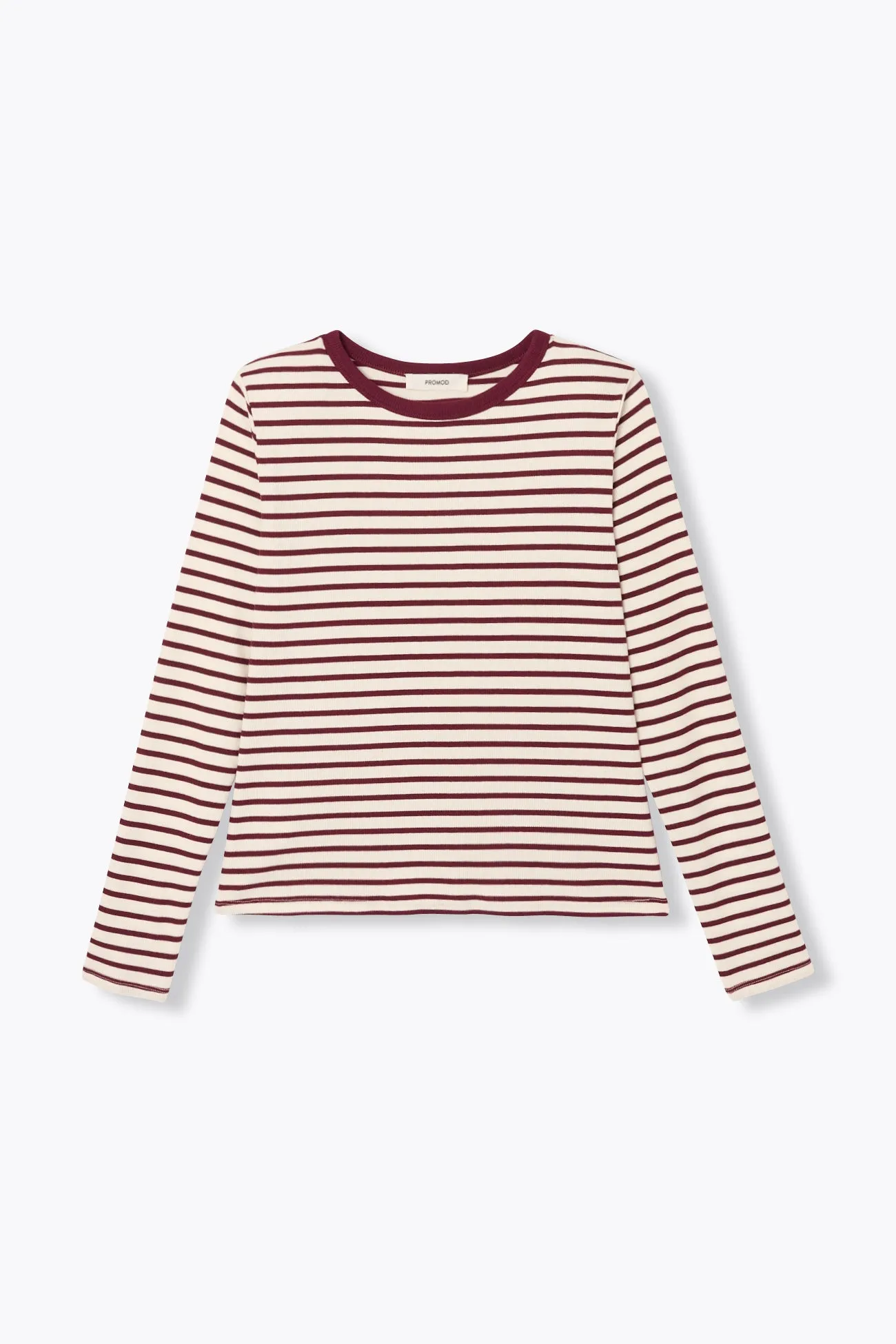 T-shirt côtelé marinière