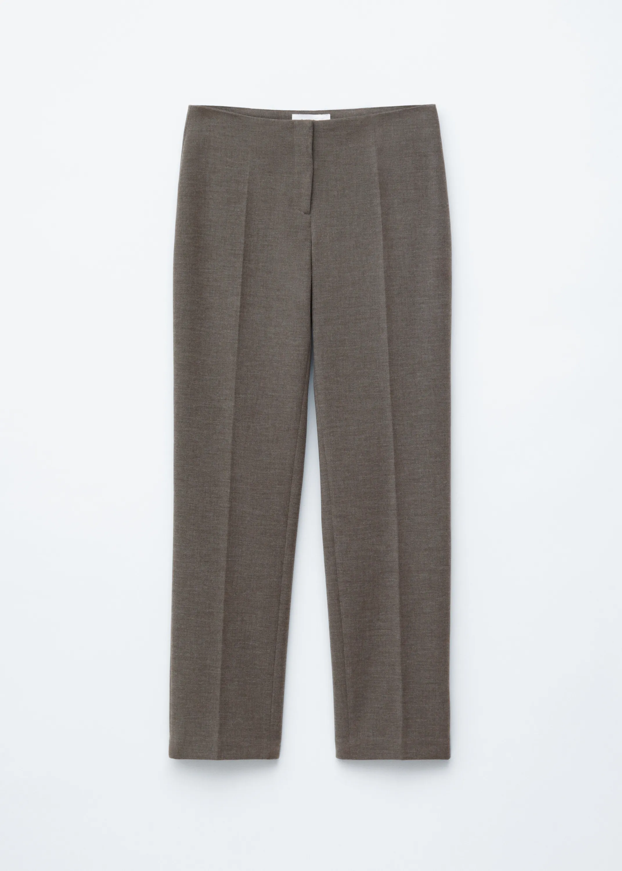 Pantalon habillé à plis marqués - Grège chiné