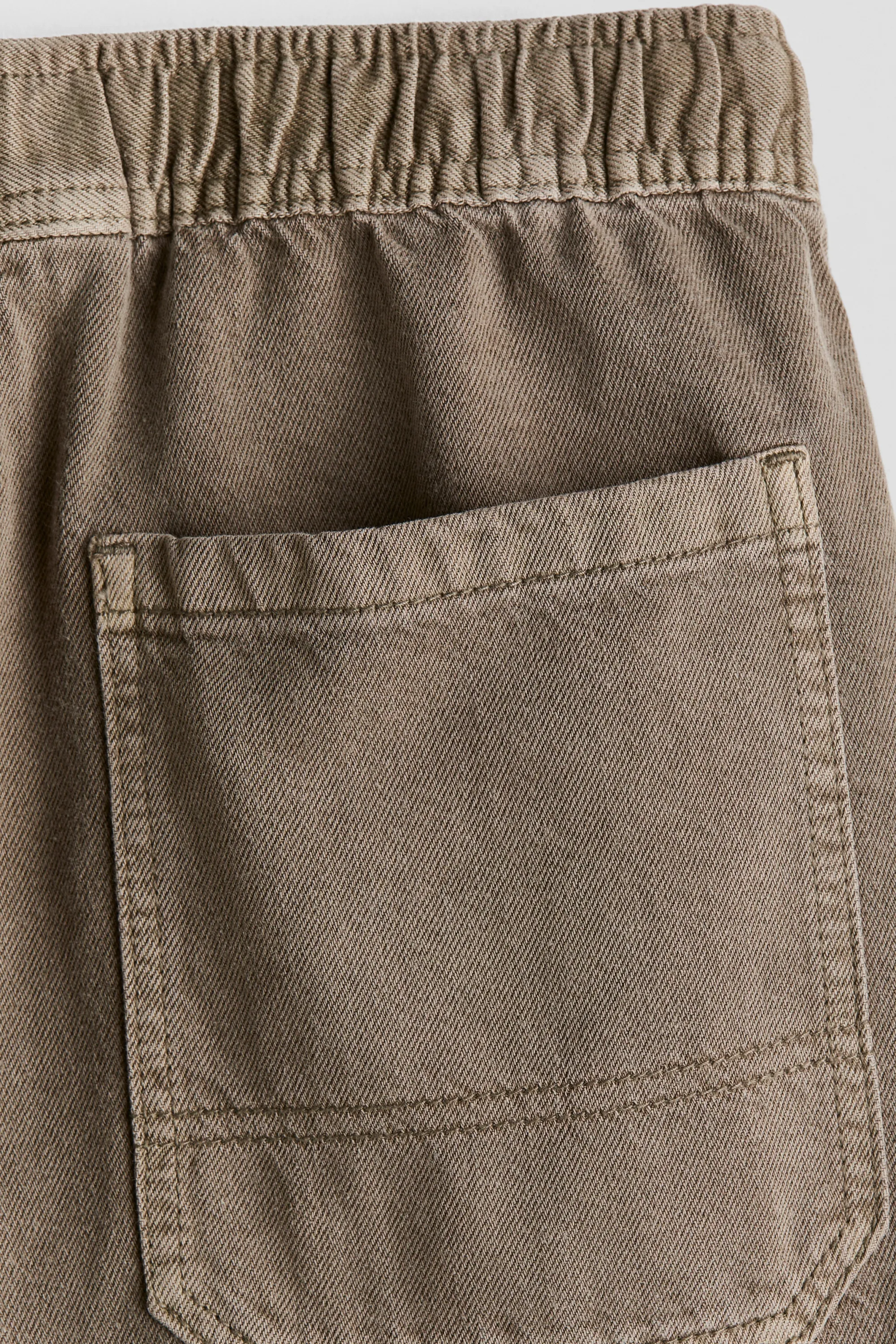 Pantalon jogger baggy en twill - Taupe