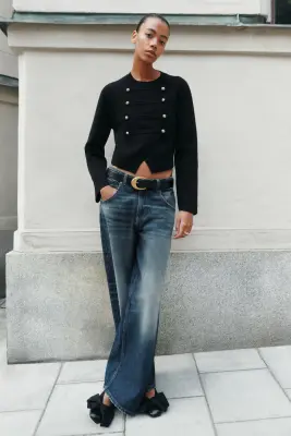 Baggy Low Waist Jeans - Bleu denim foncé — photo 1