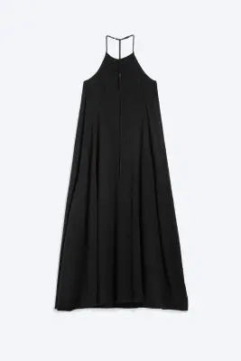 Robe trapèze à col bénitier - Noir — photo 4