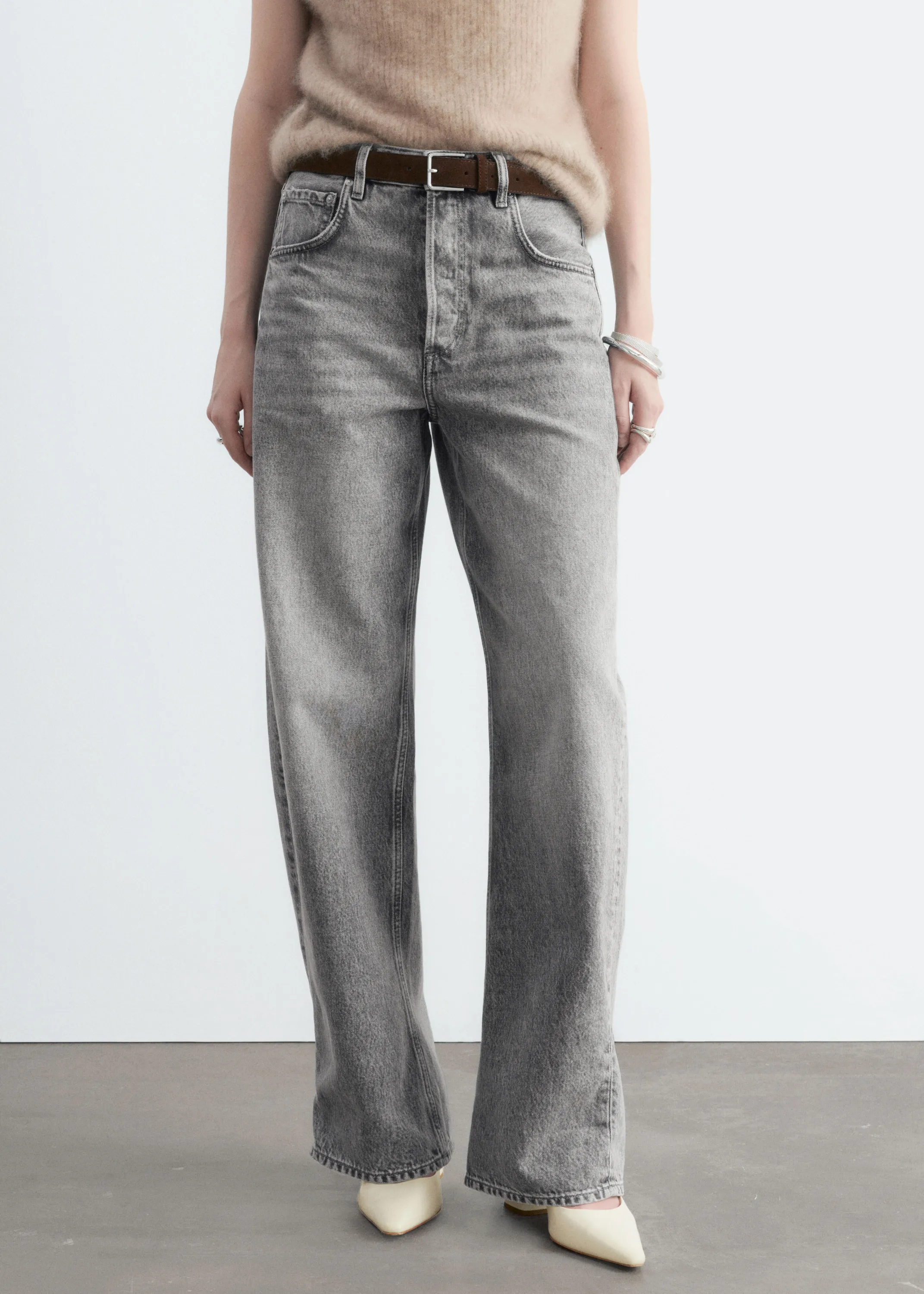 Jean barrel - Gris vintage