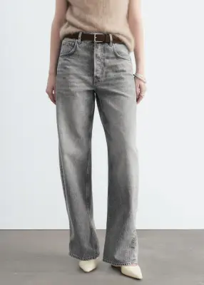 Jean barrel - Gris vintage — photo 1