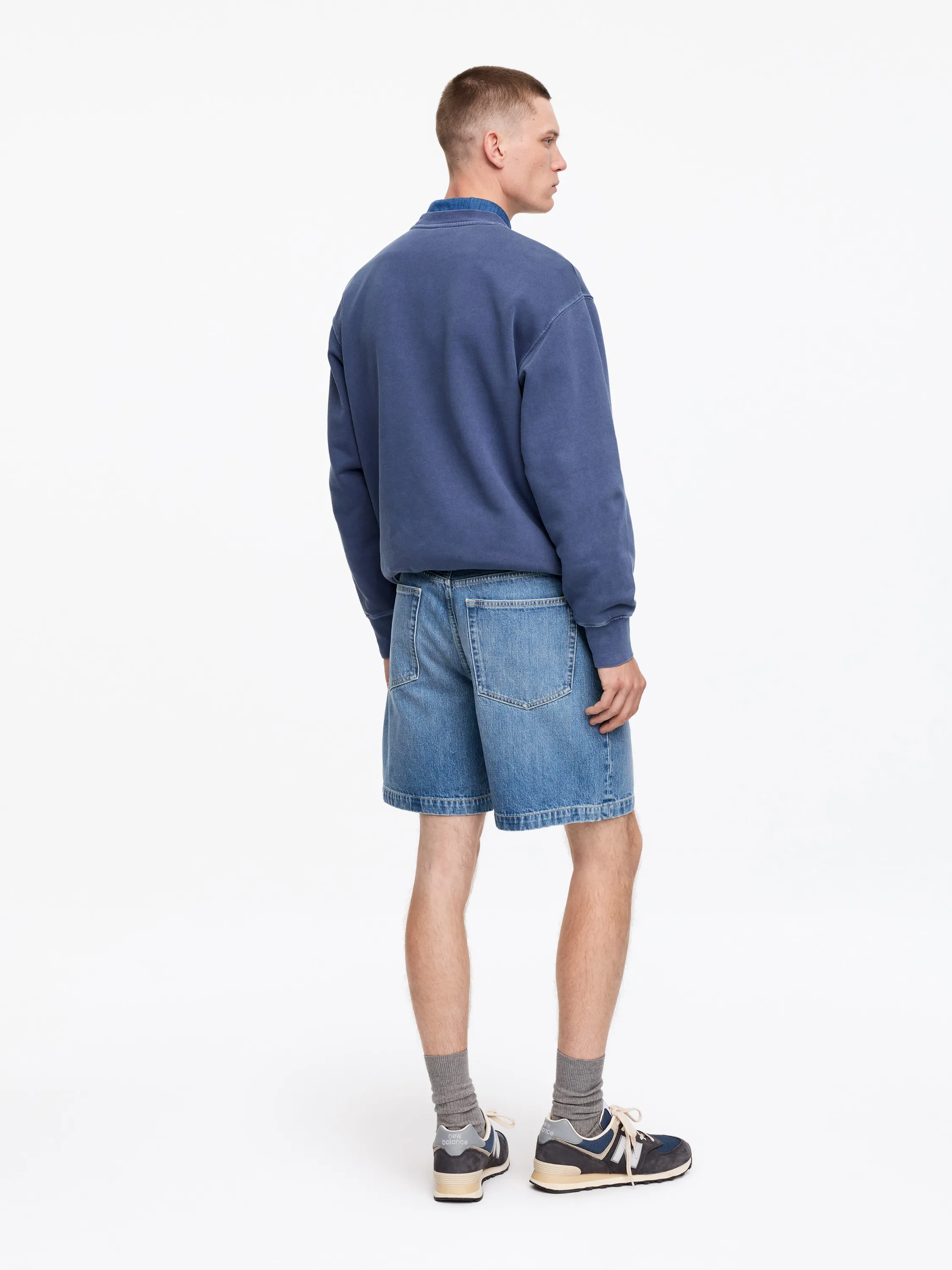 Short en jean décontracté - Bleu moyen