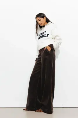 CESAR pantalon large velours — photo 4