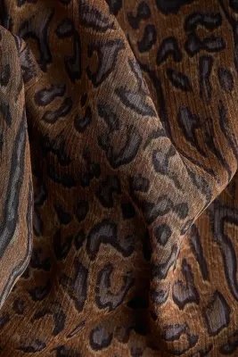 Jupe maxi à volants ruchés - Marron/motif — photo 4