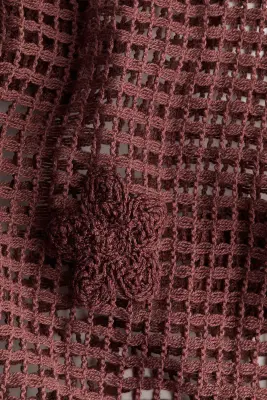 Pantalon de plage en coton avec applications - Marron foncé — photo 4