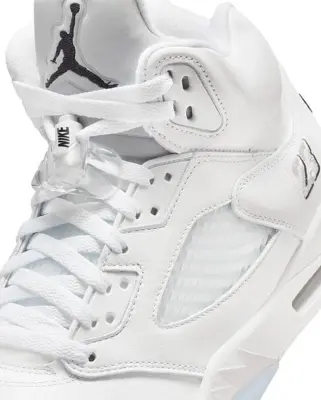 Air Jordan 5 Retro White Black Metallic Silver — photo 3