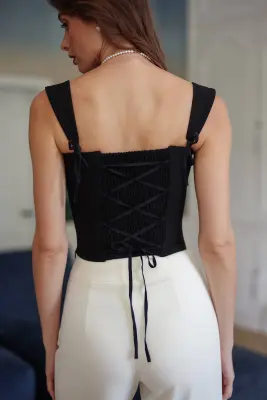 Jeanette Corset Top - Black — photo 5