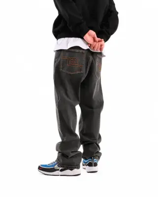 La Stitched Denim Pants Black — photo 3