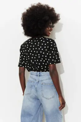 T-shirt oversize à pois — photo 4
