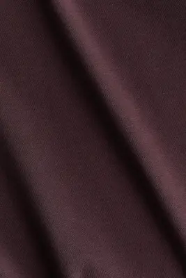 T-shirt ajusté en coton mélangé - Marron foncé — photo 3