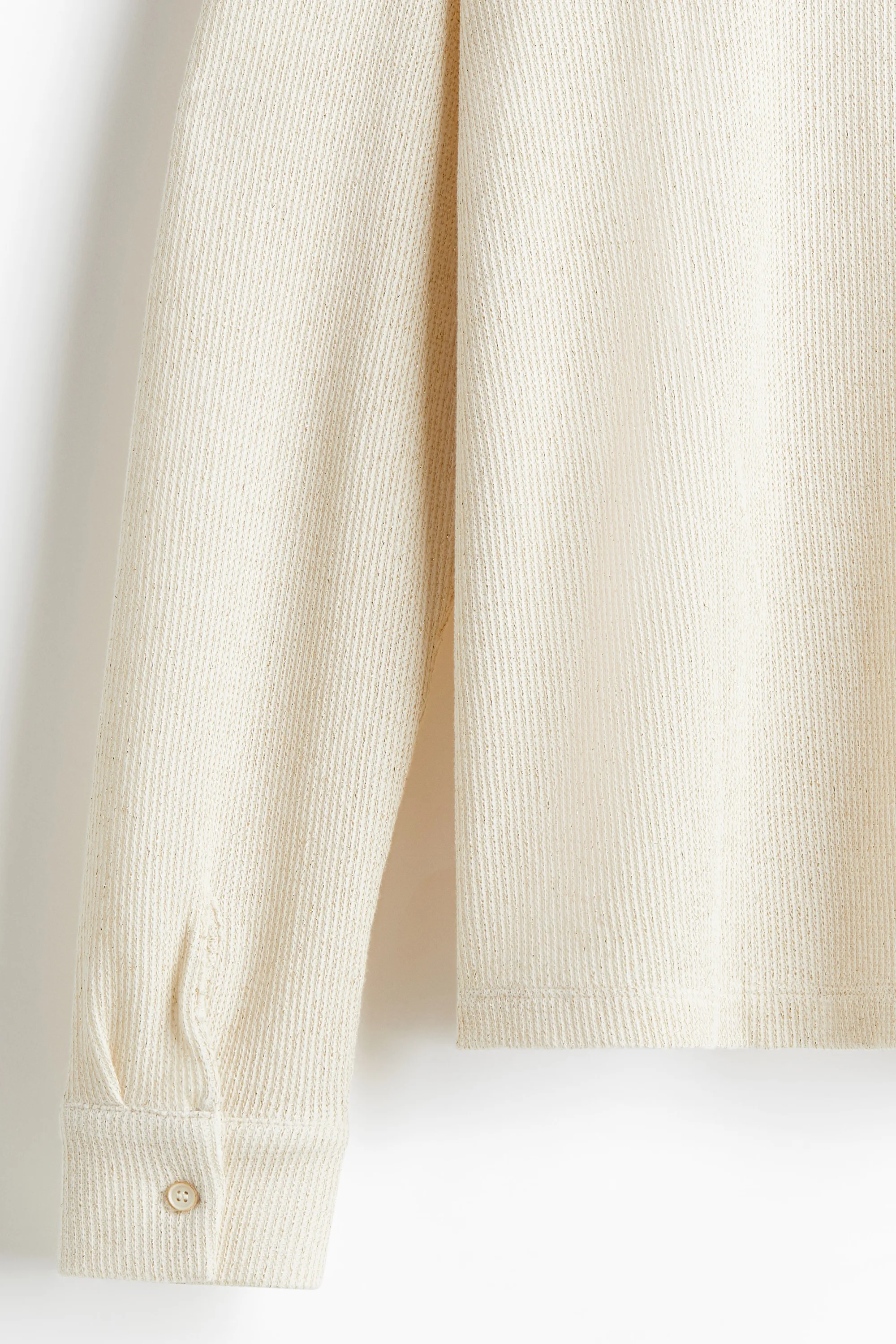 Chemise Regular Fit en maille texturée - Beige clair