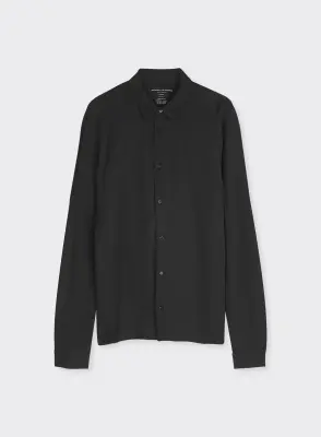 Chemise Noir Manches Longues en Coton