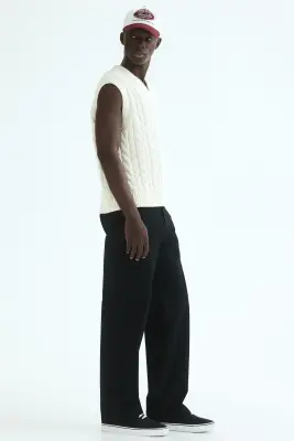 Chino Relaxed Fit en coton - Noir — photo 3