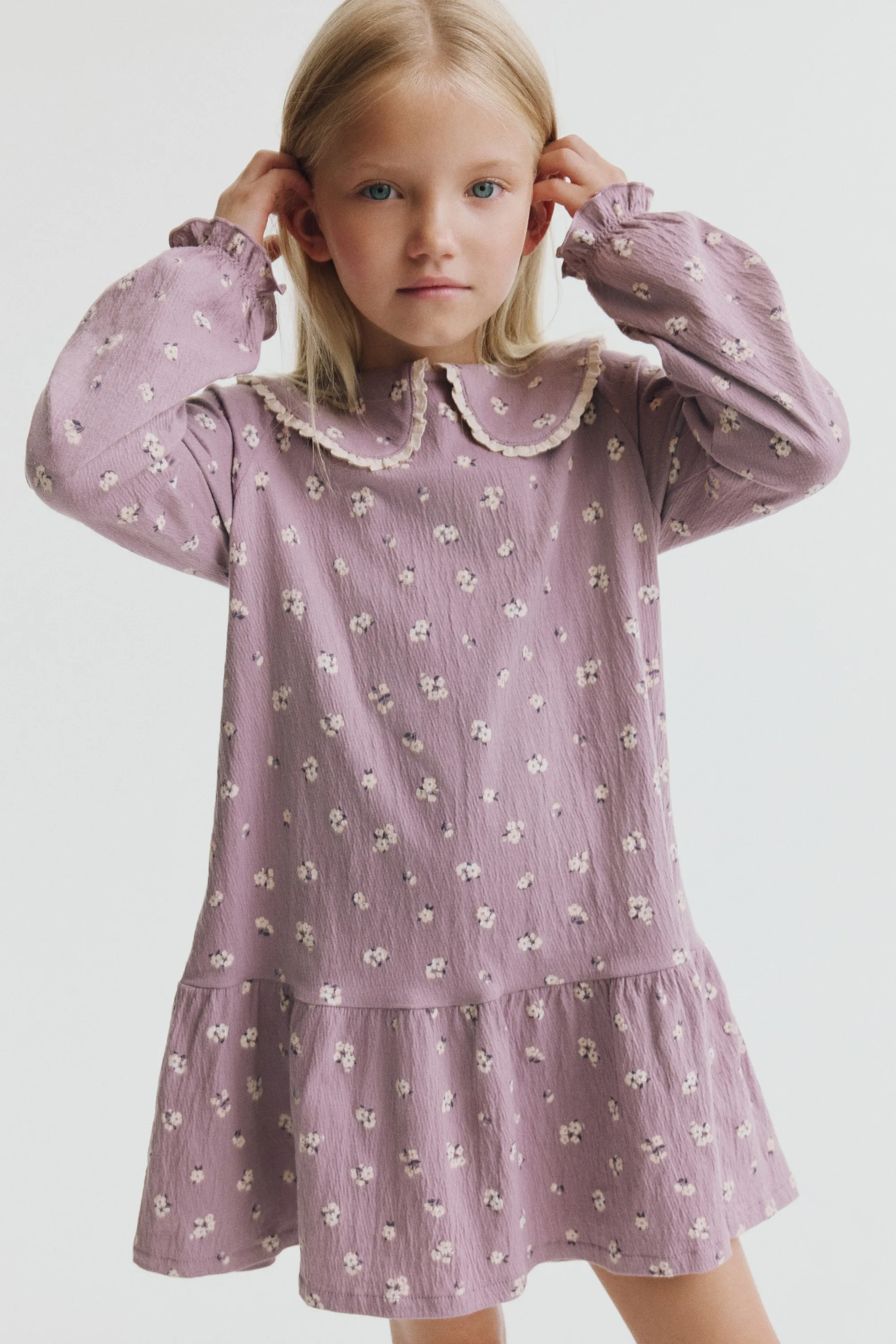 Robe froissée - Lilas/fleuri