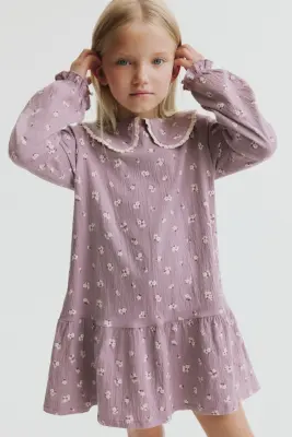 Robe froissée - Lilas/fleuri — photo 1