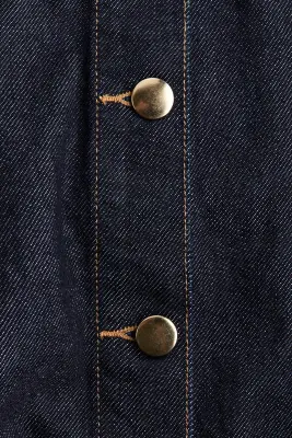 Robe en denim avec ceinture - Bleu denim foncé — photo 5