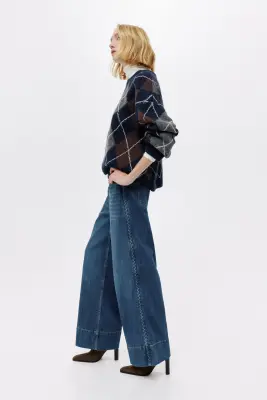 Wide High Jeans - Bleu denim — photo 3