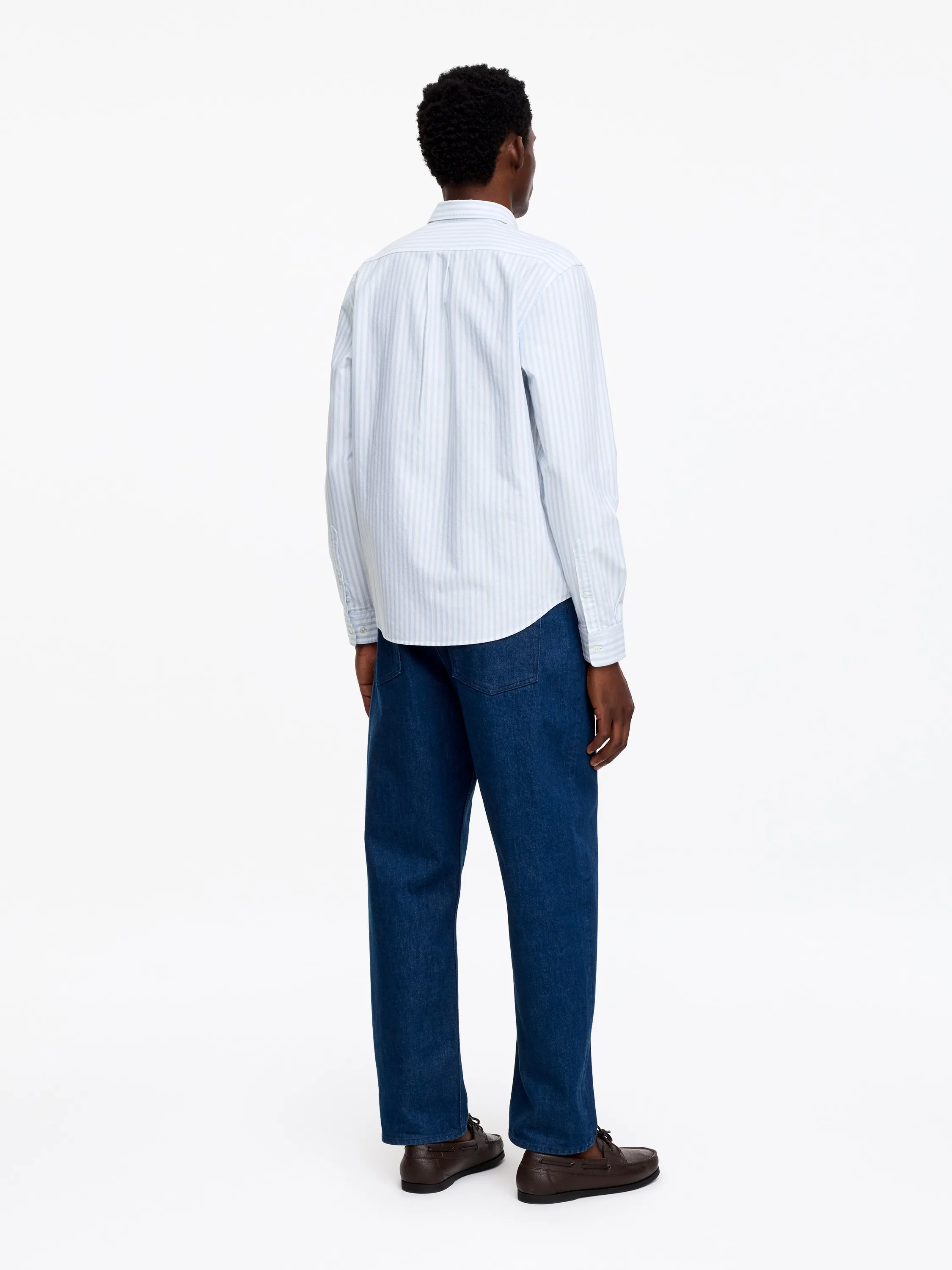 Chemise Oxford classique - Bleu clair/Blanc