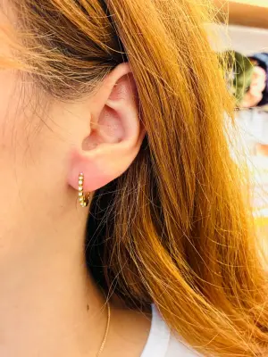Boucles d'oreilles Birma Blanc — photo 2