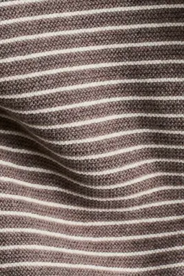 Ensemble 2 pièces en maille fine de coton - Marron/rayures blanches — photo 5