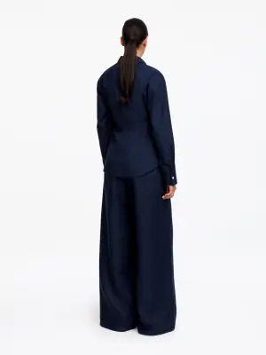 Chemise cache-cœur - Bleu foncé — photo 2