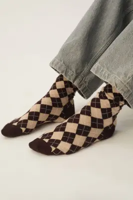 Chaussettes Philomene Loup/Coffee — photo 3