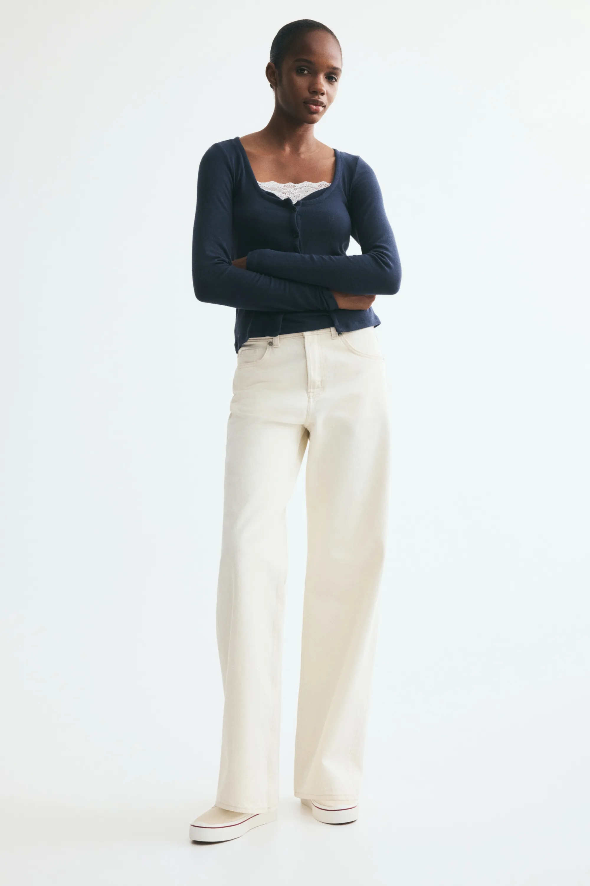 Ensemble 2 pièces gilet et top - Bleu foncé