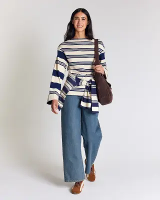 Tee-shirt Lubin rayures bleu marine — photo 4