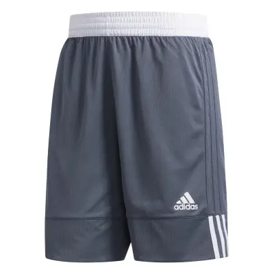 ADIDAS SHORT REVERSIBLE Gris Blanc — photo 2