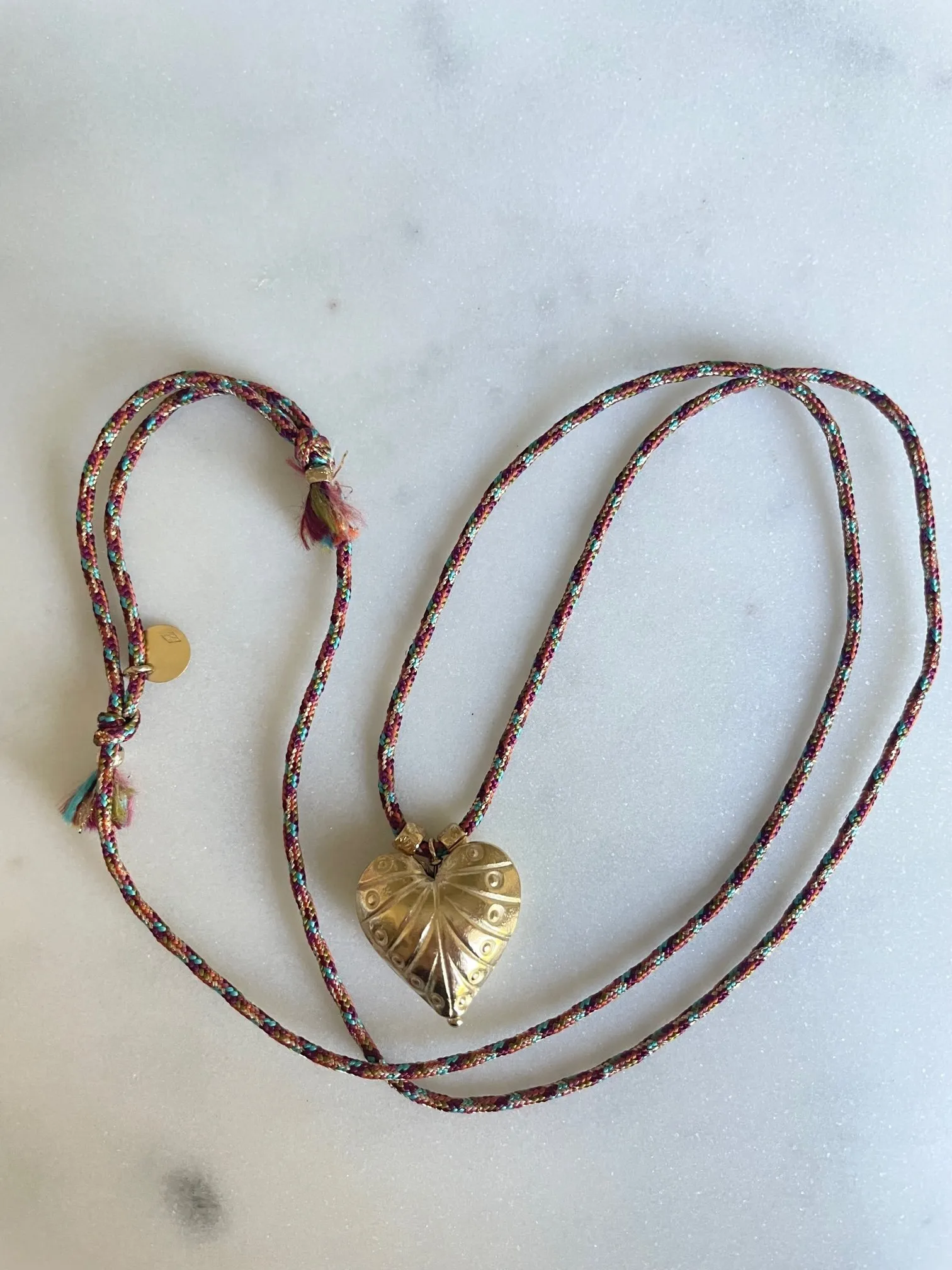 Nouveau ! ROOM SERVICE JEWELRY Collier Lucky Heart Rainbow