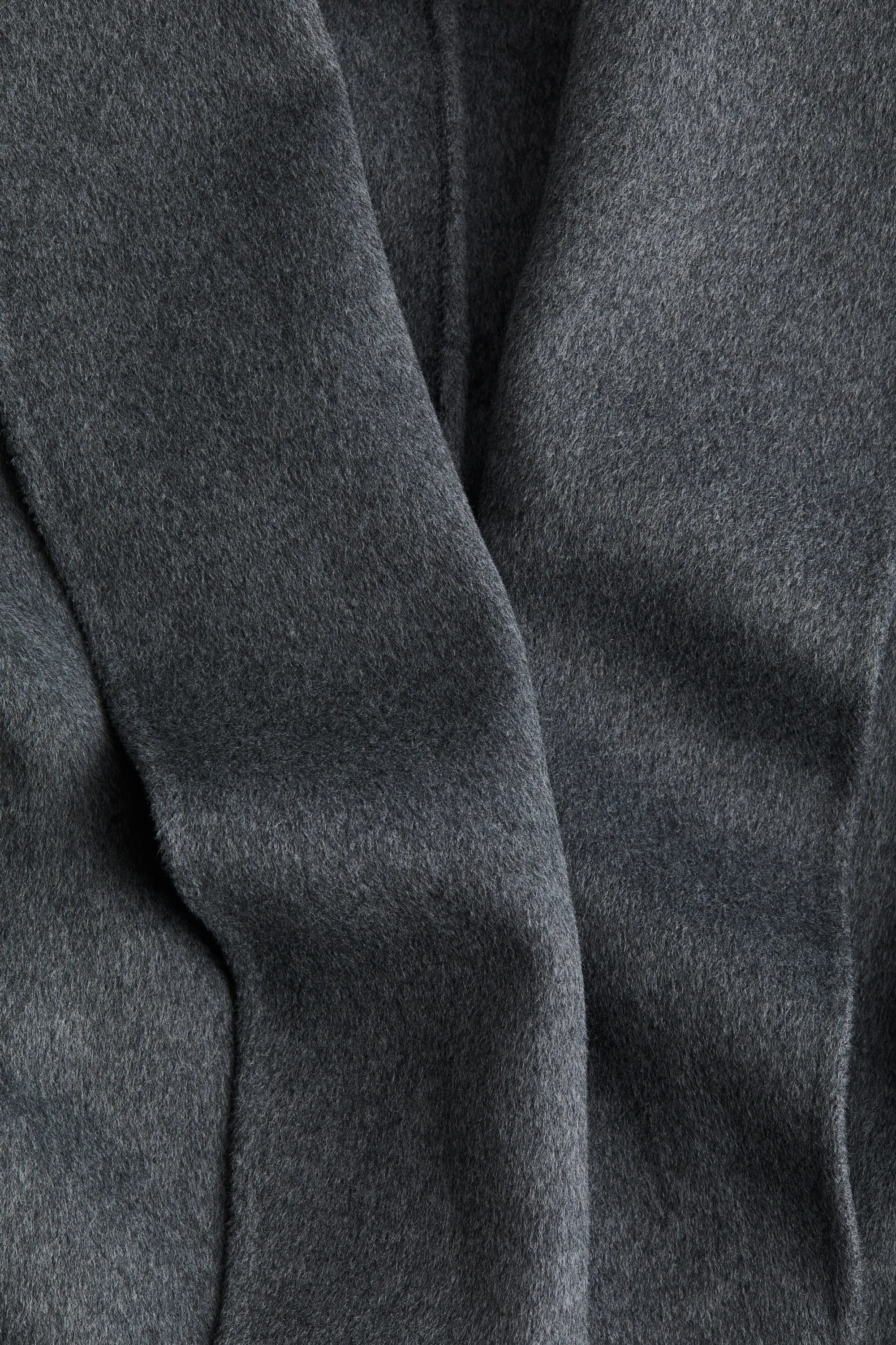 Manteau fait main en laine mélangée - Gris foncé