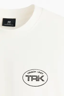 T-shirt imprimé Relaxed Fit - Blanc/Track Unit TRK — photo 5