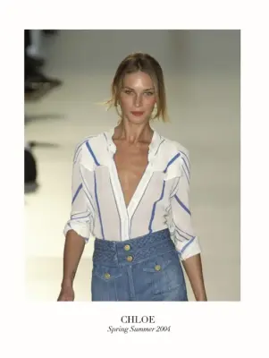 Jean flare taille haute ceinture tressée en coton bleu moyen Px boutique 550€ Taille 36 — photo 4