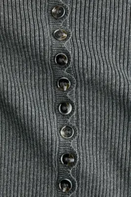 Gilet côtelé - Gris foncé chiné — photo 5