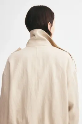 Veste oversize façon trench - Beige clair — photo 3