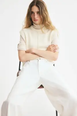 Pull sans manches - Beige clair — photo 2