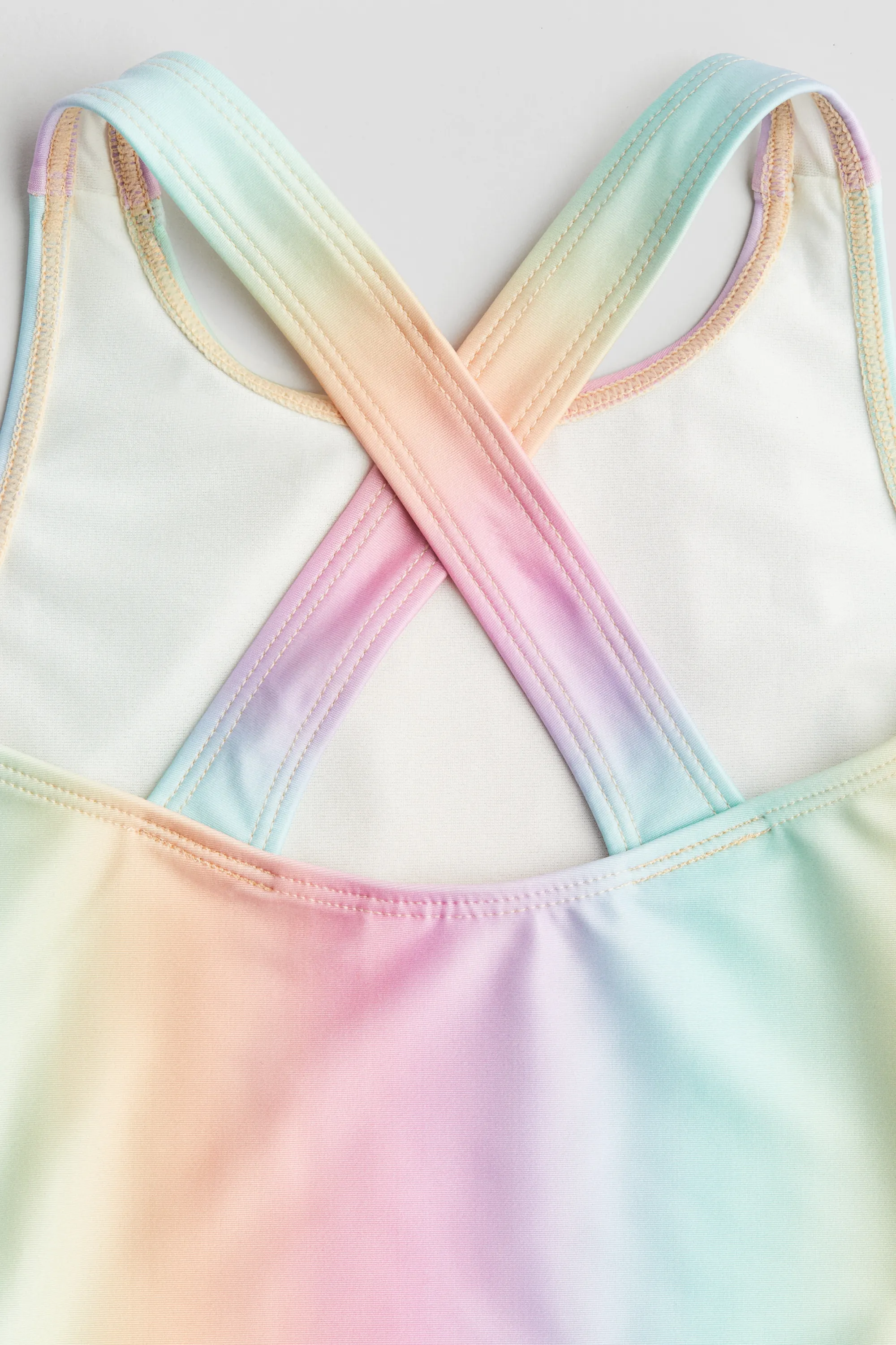 Maillot de bain volanté - Rose clair/turquoise