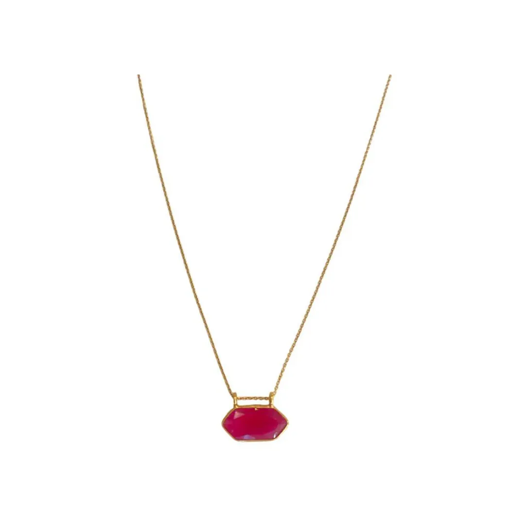 Collier Hexa Rubis - Hanka In