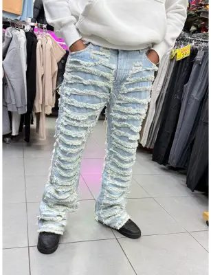 jeans baggy ikao bleu délavé — photo 3