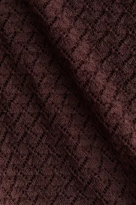 Robe de plage en maille pointelle - Marron foncé — photo 4