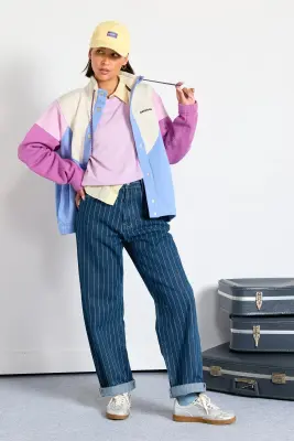 Veste femme Laura bleu colorblock – Perpète — photo 5