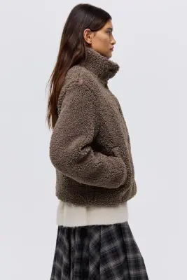 Veste en tissu Teddy bear - Beige foncé — photo 4