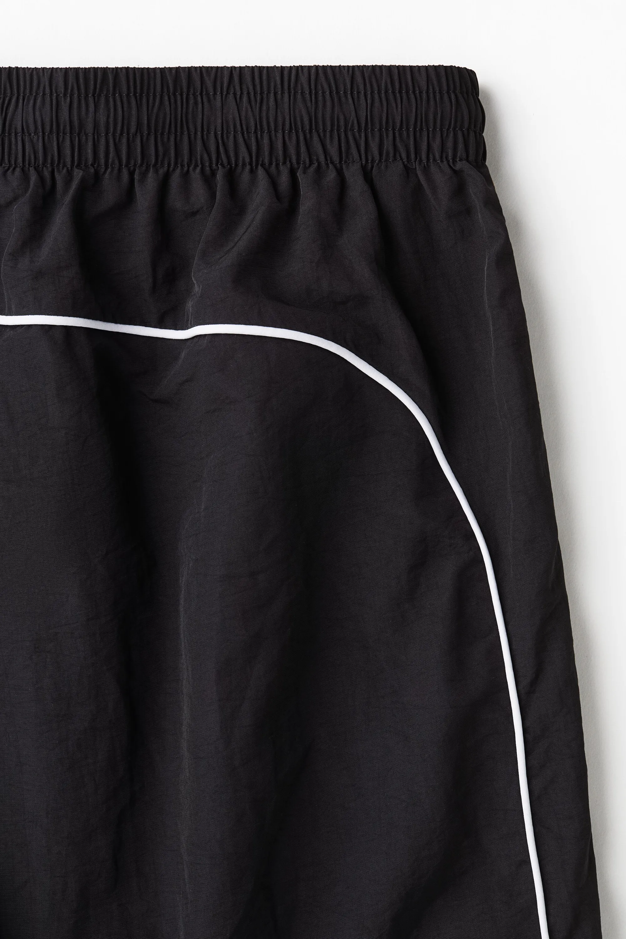 Pantalon de survêtement en nylon Relaxed Fit - Noir