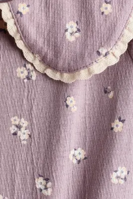 Robe froissée - Lilas/fleuri — photo 4