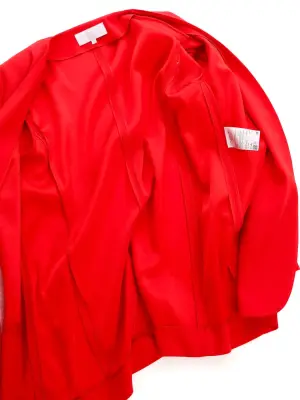 Veste en crêpe rouge rubis Prix boutique 725€ Taille 38 — photo 5