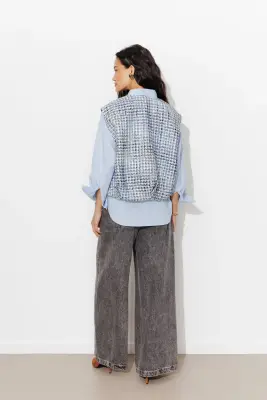 Blouson tweedé sans manches — photo 4