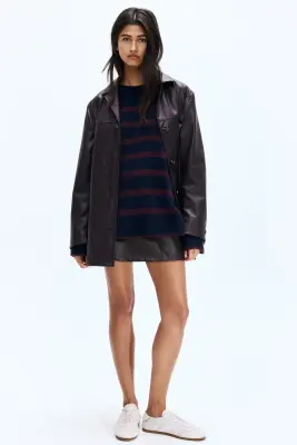Pull - Bleu marine/rayé — photo 2
