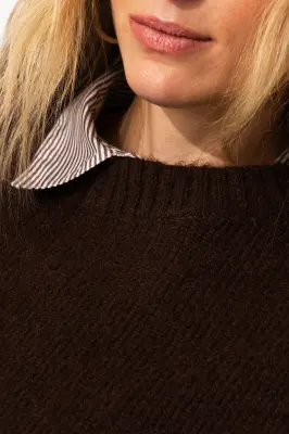 Pull oversize col rond Femme — photo 5